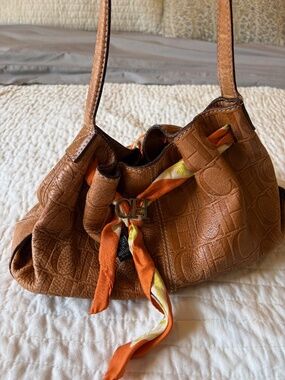 Carolina Herrera Brown Leather Bag